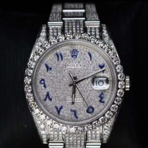 Rolex Datejust 41mm Iced-Out Blue Arabic